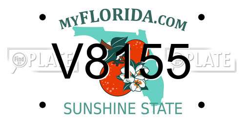 V8155 Florida License Plate