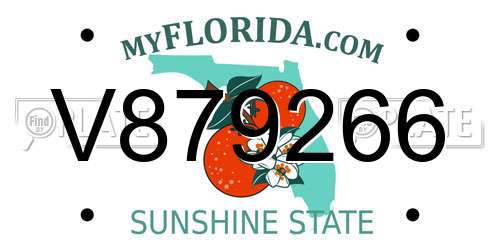 V879266 Florida License Plate