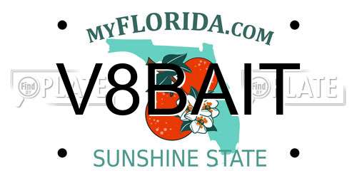V8BAIT Florida License Plate
