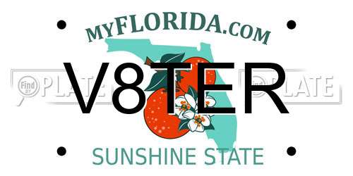 V8TER Florida License Plate