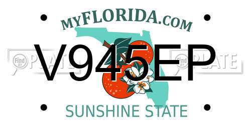 V945EP Florida License Plate