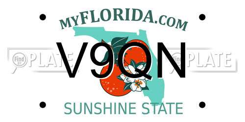 V9QN Florida License Plate