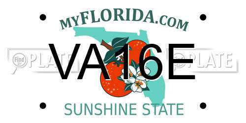 VA16E Florida License Plate