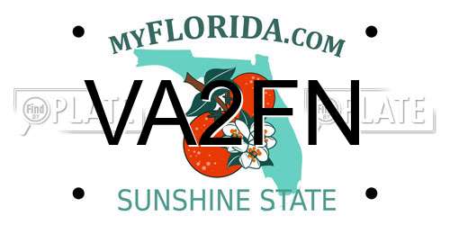 VA2FN Florida License Plate
