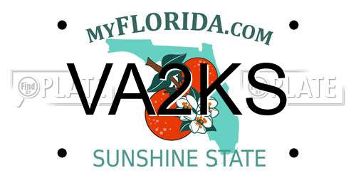 VA2KS Florida License Plate