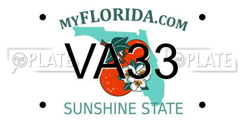 VA33 Florida License Plate