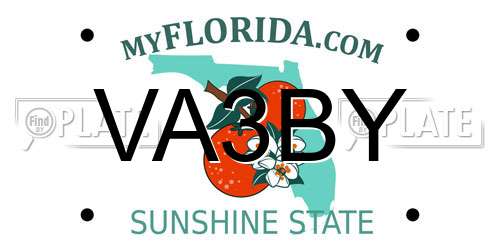 VA3BY Florida License Plate