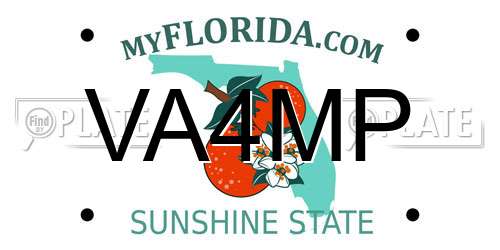 VA4MP Florida License Plate