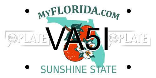 VA5I Florida License Plate