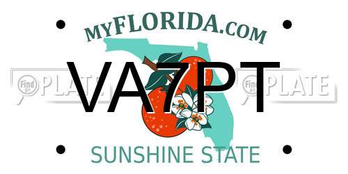 VA7PT Florida License Plate