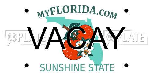 VACAY Florida License Plate