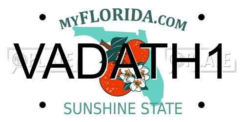VADATH1 Florida License Plate