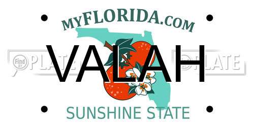 VALAH Florida License Plate