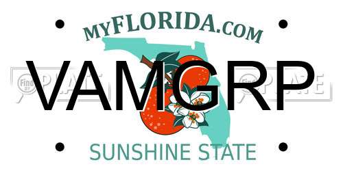 VAMGRP Florida License Plate