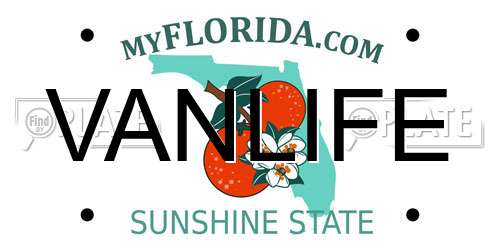 VANLIFE Florida License Plate