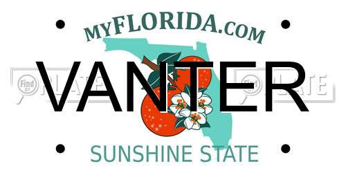 VANTER Florida License Plate
