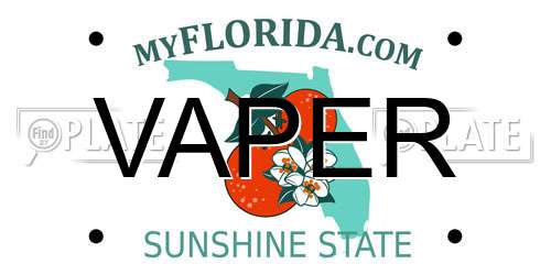 VAPER Florida License Plate