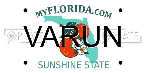 VARUN Florida License Plate