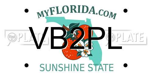 VB2PL Florida License Plate