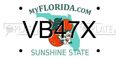 VB47X Florida License Plate