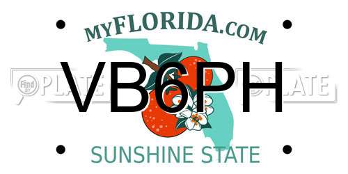 VB6PH Florida License Plate