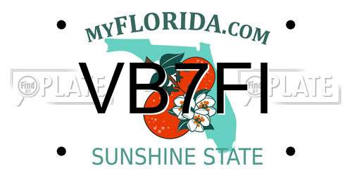 VB7FI Florida License Plate