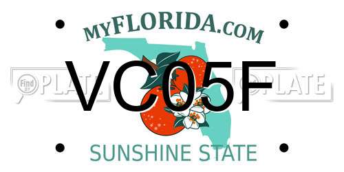 VC05F Florida License Plate