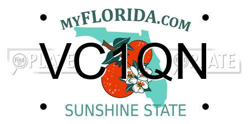 VC1QN Florida License Plate