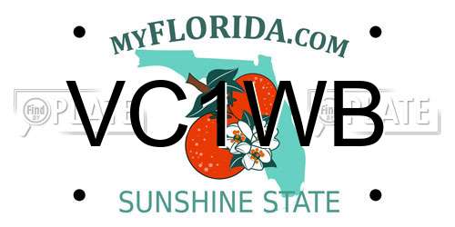 VC1WB Florida License Plate