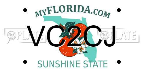 VC2CJ Florida License Plate
