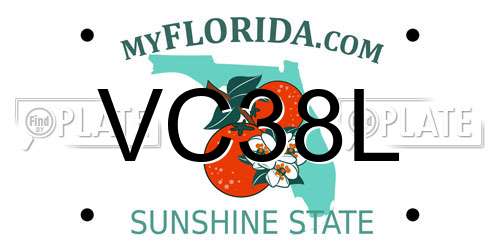 VC38L Florida License Plate