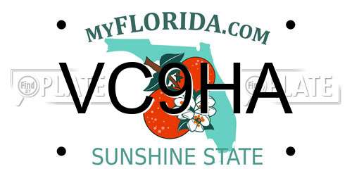 VC9HA Florida License Plate