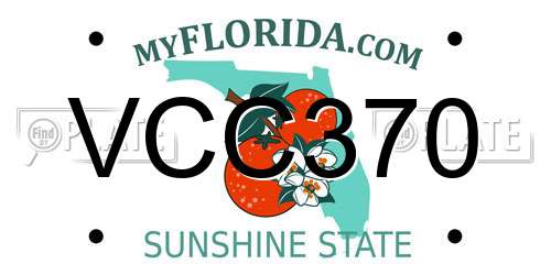 VCC370 Florida License Plate