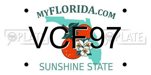 VCF97 Florida License Plate