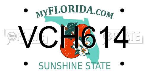 VCH614 Florida License Plate