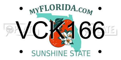 VCK166 Florida License Plate