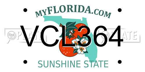 VCL364 Florida License Plate