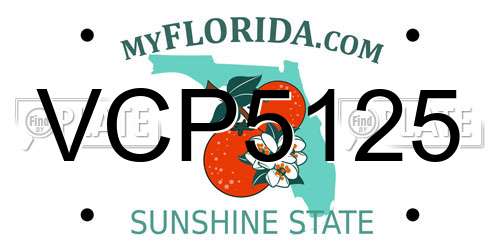 VCP5125 Florida License Plate