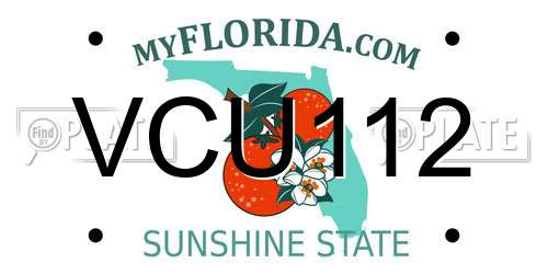 VCU112 Florida License Plate