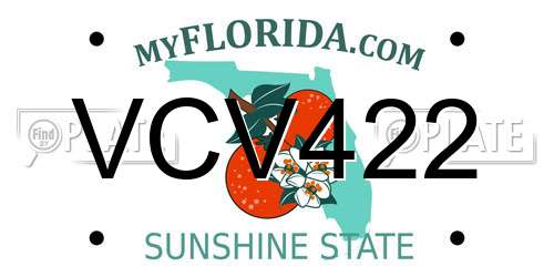 VCV422 Florida License Plate