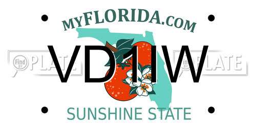 VD1IW Florida License Plate