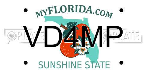 VD4MP Florida License Plate