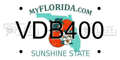 VDB400 Florida License Plate