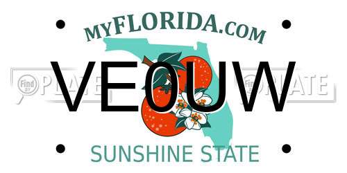 VE0UW Florida License Plate