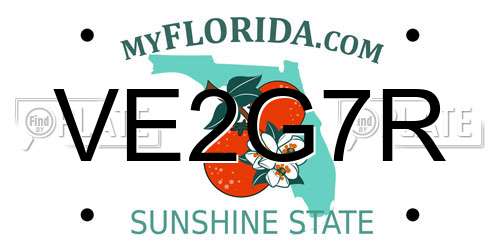 VE2G7R Florida License Plate