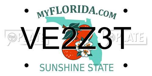 VE2Z3T Florida License Plate