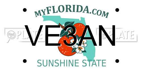 VE3AN Florida License Plate