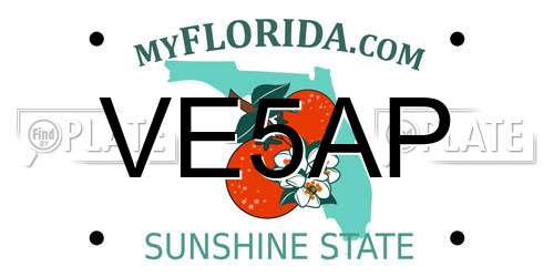 VE5AP Florida License Plate