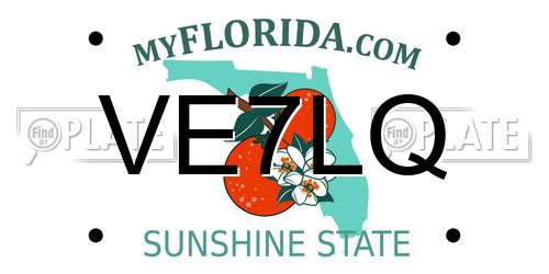 VE7LQ Florida License Plate