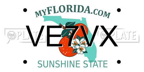VE7VX Florida License Plate